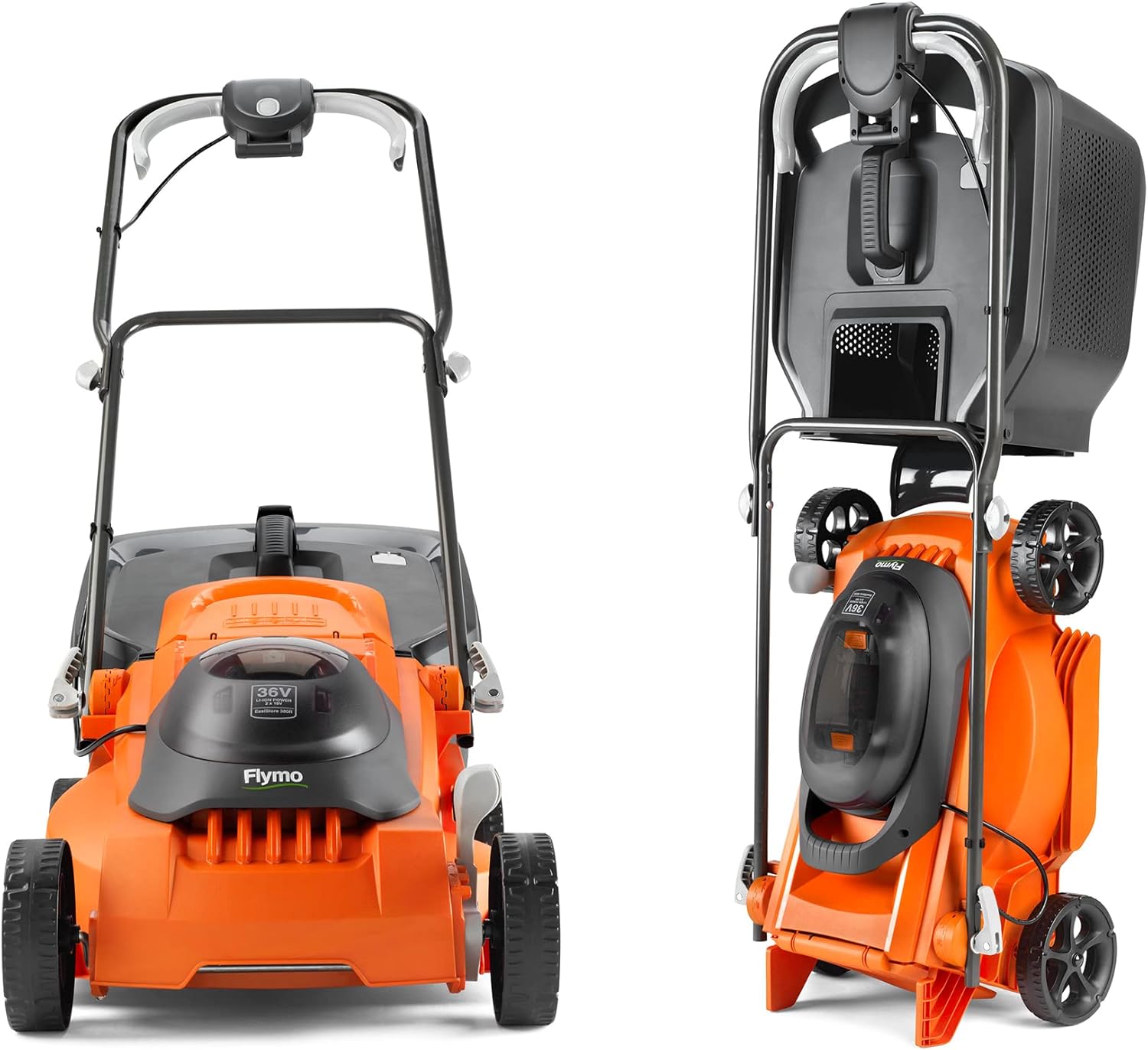 Thumbnail 4 de Flymo 36V EasiStore 380R Cordless Lawnmower Kit (38cm) with Power4All batteries and charger