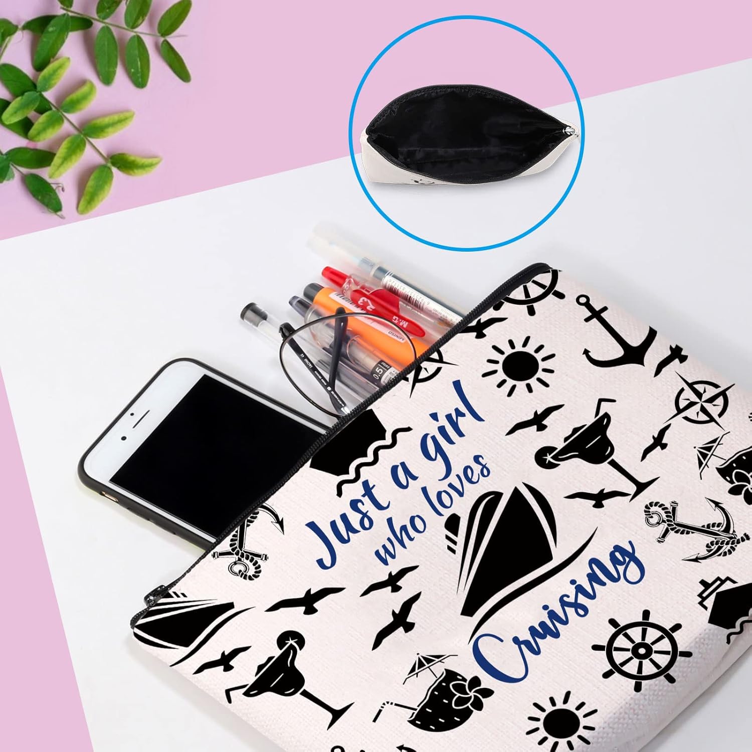 Thumbnail 5 de Cruise Trip Vacation Gift Makeup Bag for Cruising Lovers