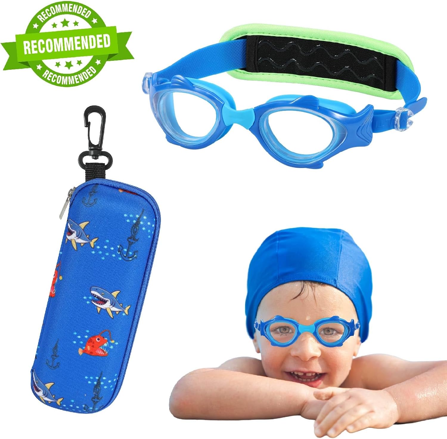 Detalle de RUIGAO Kids Swim Goggles Age 2-6: Toddler Friendly Goggles with Case