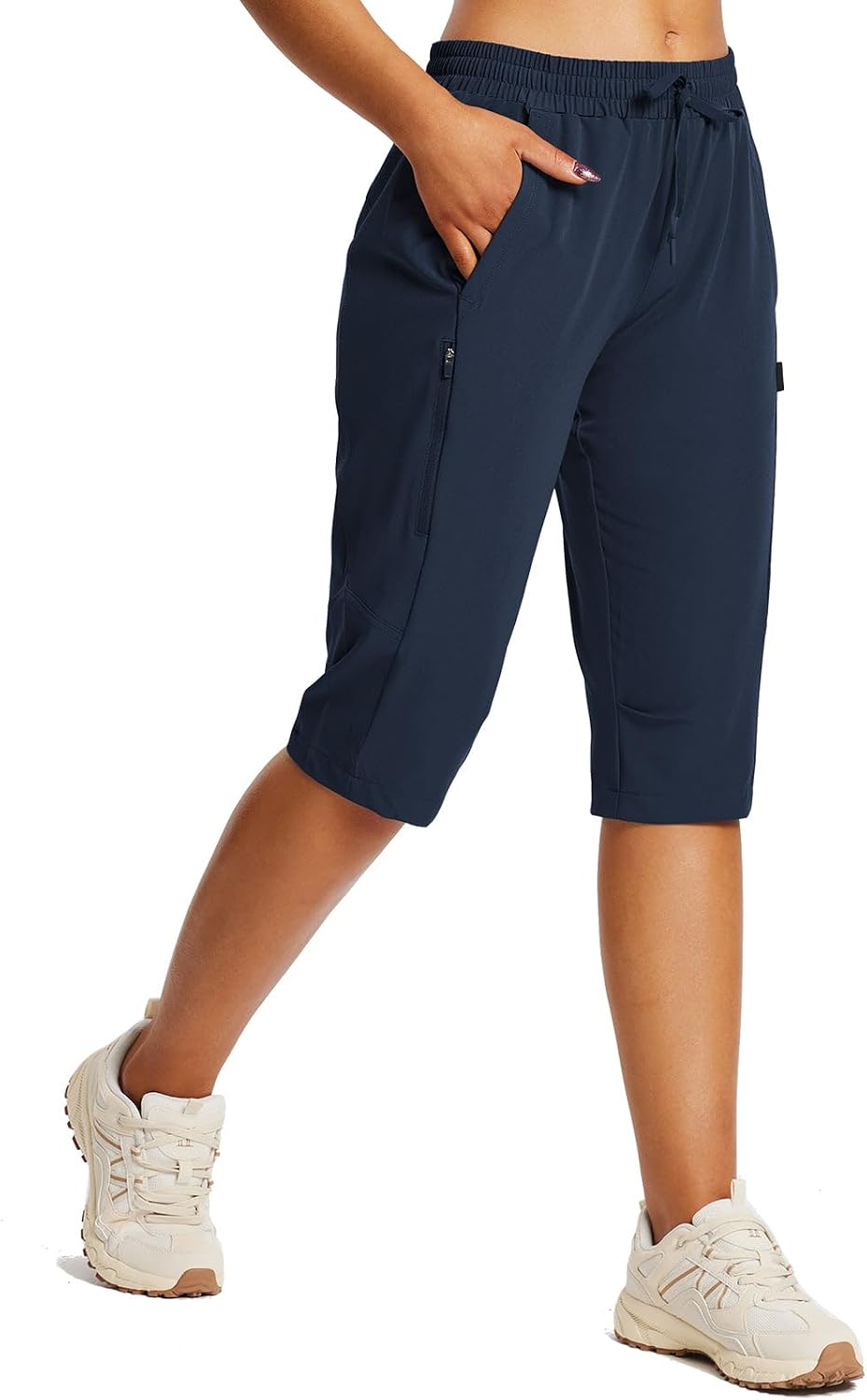 Detalle de Baleaf 15/17" Women's Hiking Shorts: Bermuda Long, Quick-Dry with 3 Pockets