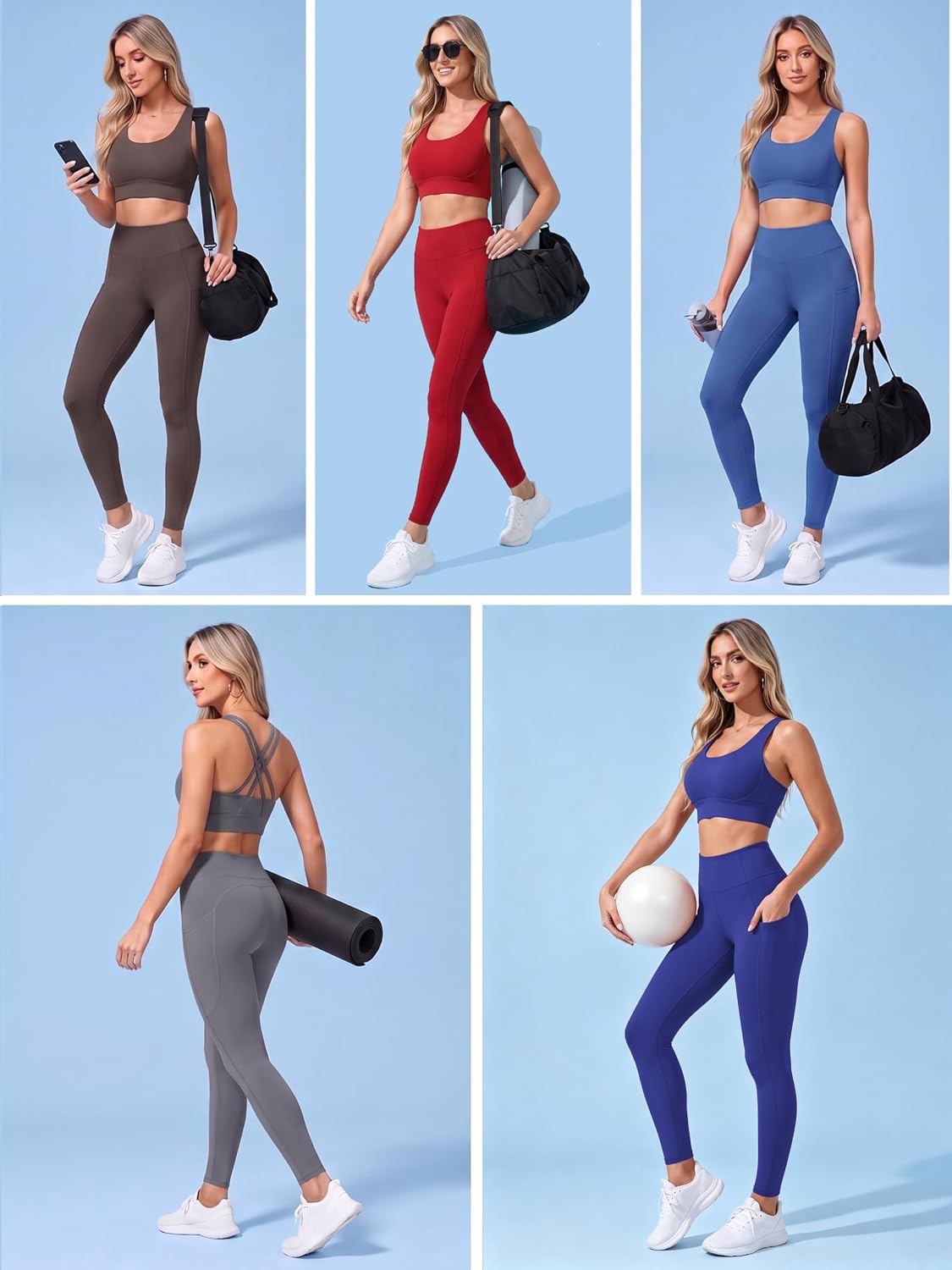 Thumbnail 5 de AMLEER Women's Leggings, High-Rise