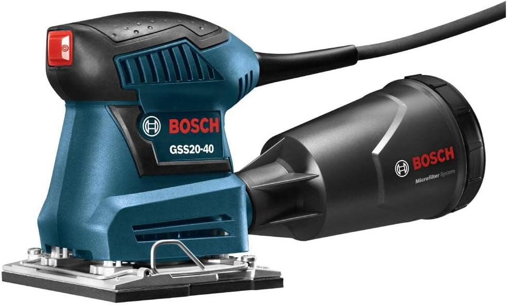 Detalle de Bosch GSS20-40 1/4-Sheet Orbital Finishing Sander with Dust Collection