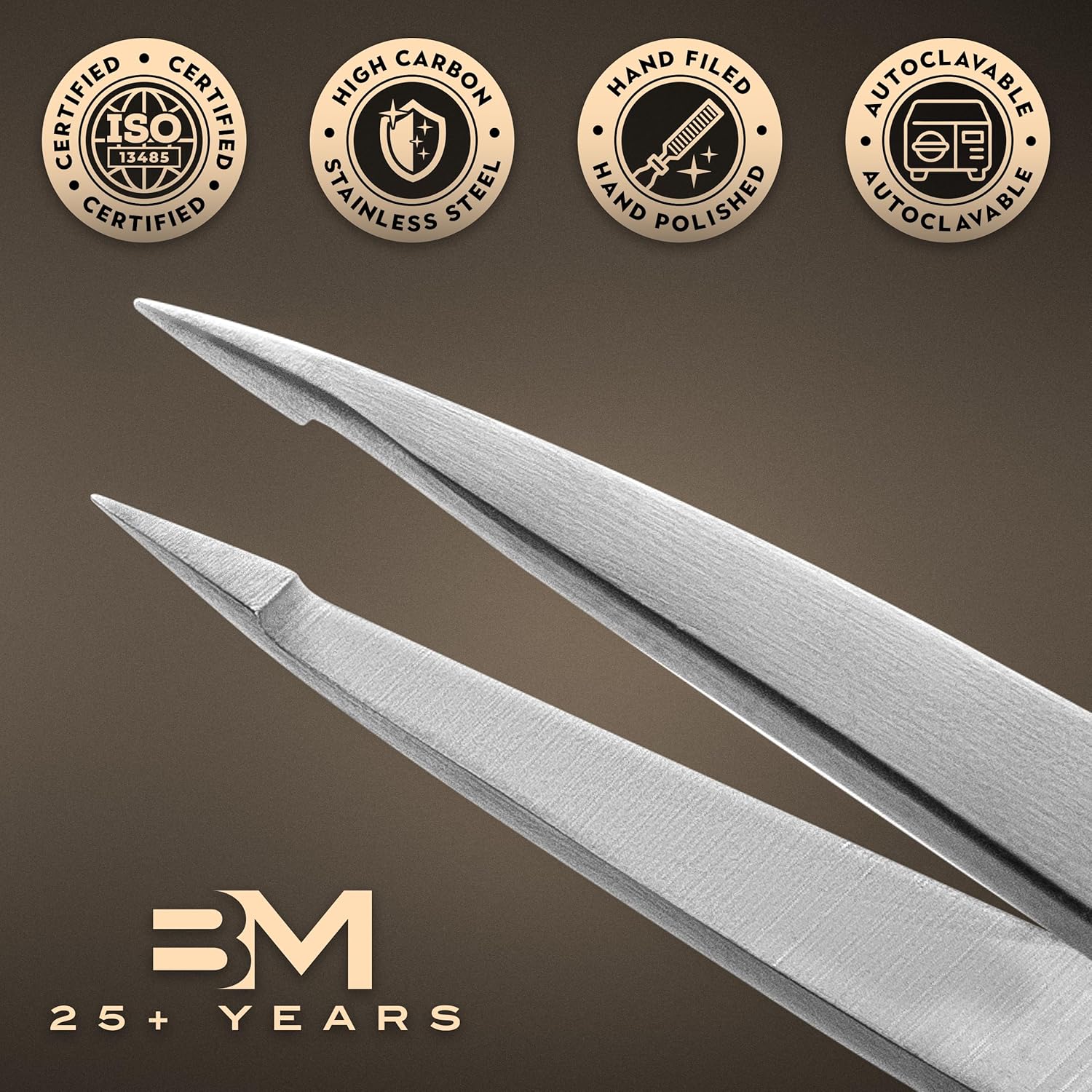Thumbnail 3 de By MILLY Pointed Tweezers – High Carbon Stainless Steel Precision Tweezers (Silver)