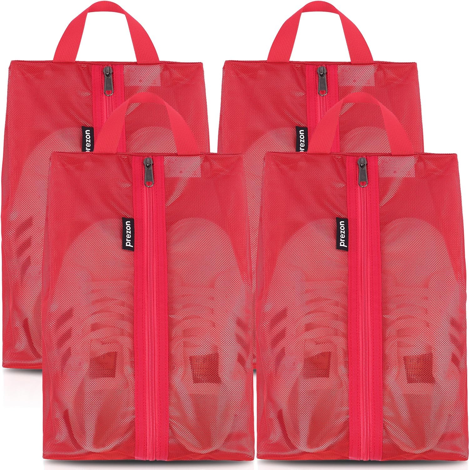 Detalle de Prezon Travel Shoe Bags: Water-Resistant TPU Mesh with YKK Zipper – Practical Shoe Organisation for Travel or Home
