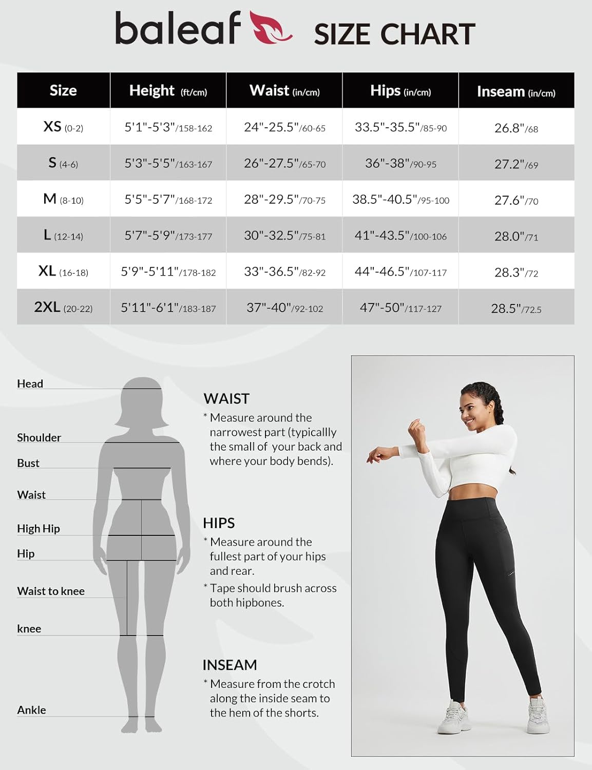 Thumbnail 5 de baleaf Women's Thermal Leggings, High‑Waisted fleece-lined 🩳