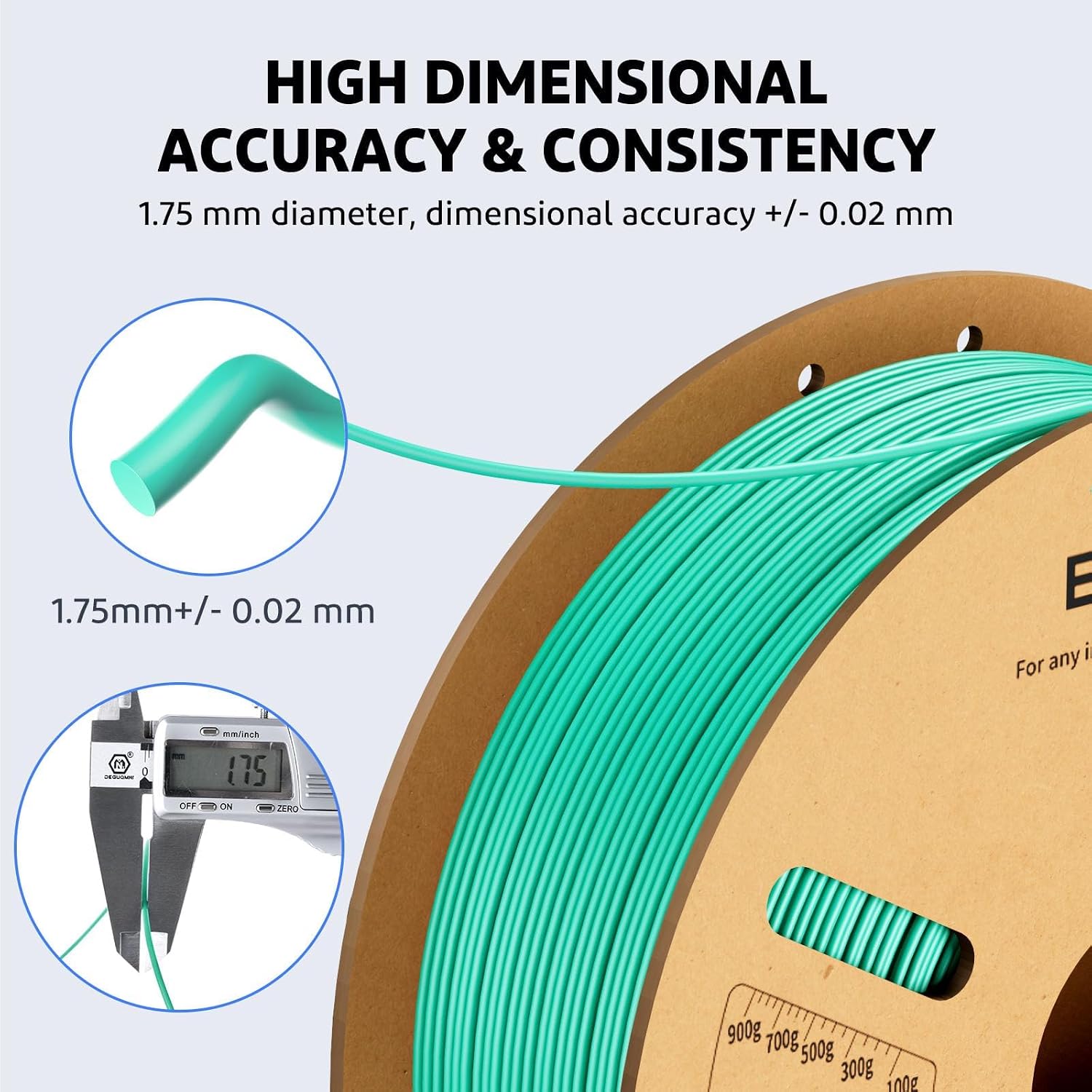 Detalle de ELEGOO PLA+ 3D Printer Filament, 1.75 mm