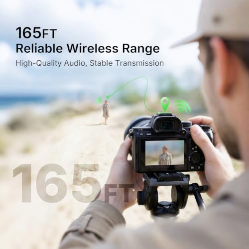 Detalle de DESMAX Wireless Lavalier Microphone for iPhone & Android (Mini Mic)
