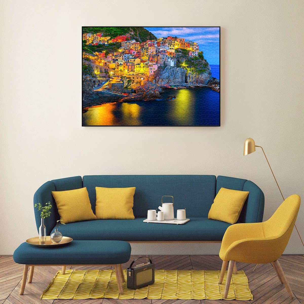 Thumbnail 6 de HUADADA 1000-Piece Jigsaw Puzzle: Cinque Terre at Night