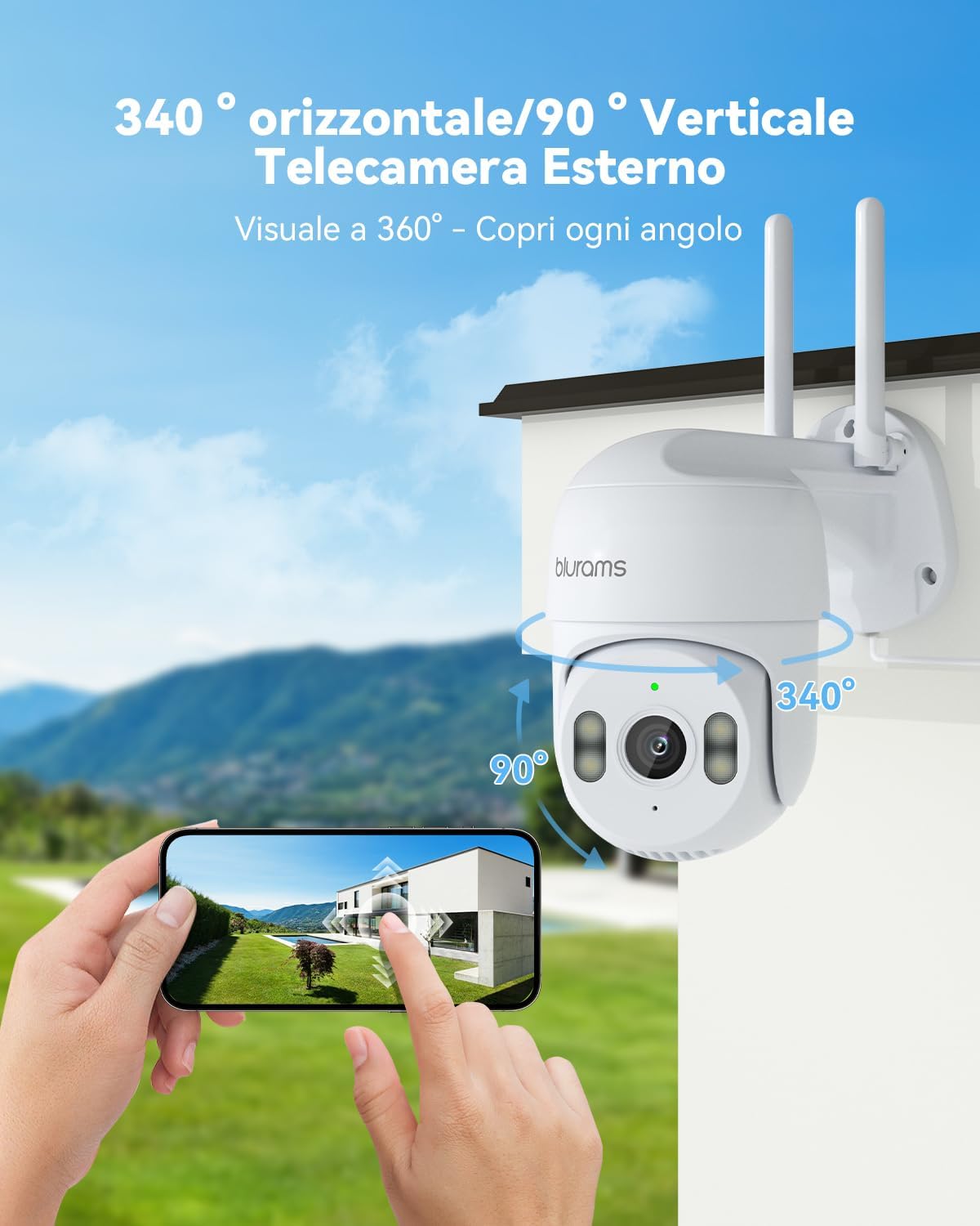 Detalle de blurams Telecamera Wi-Fi Esterno 2K
