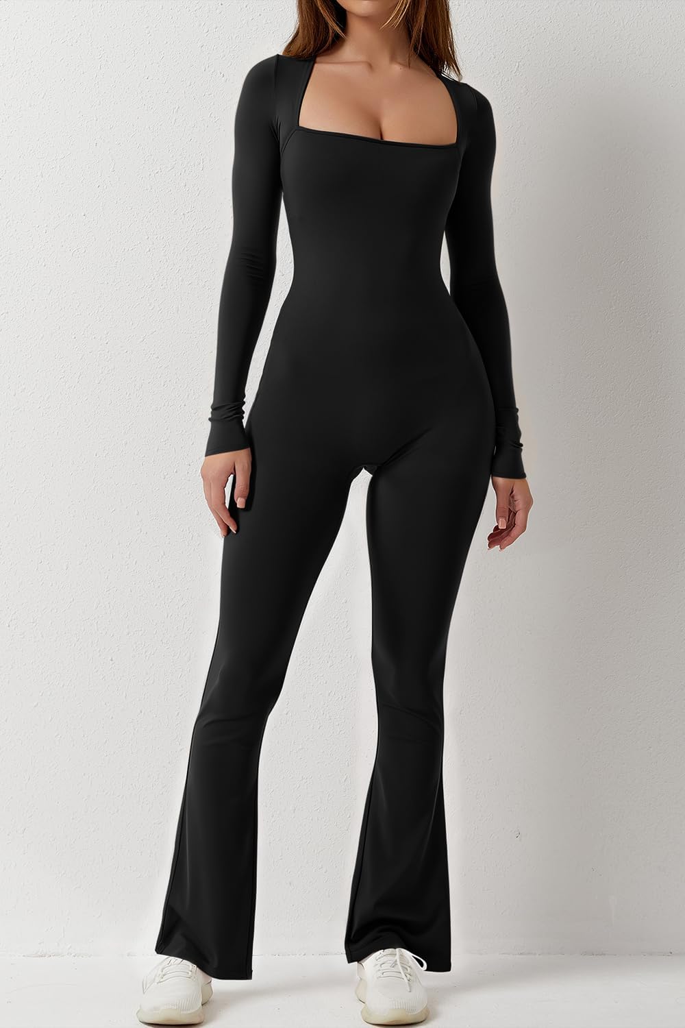 Detalle 2 de QINSEN Jumpsuit Square Neck Wide Leg