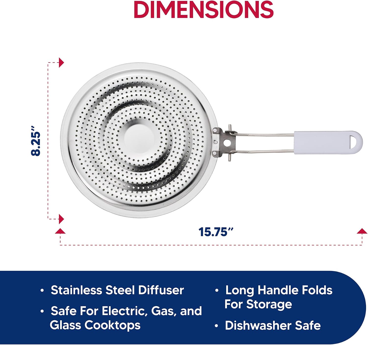 Detalle 2 de HIC Kitchen Heat Diffuser Stainless Steel