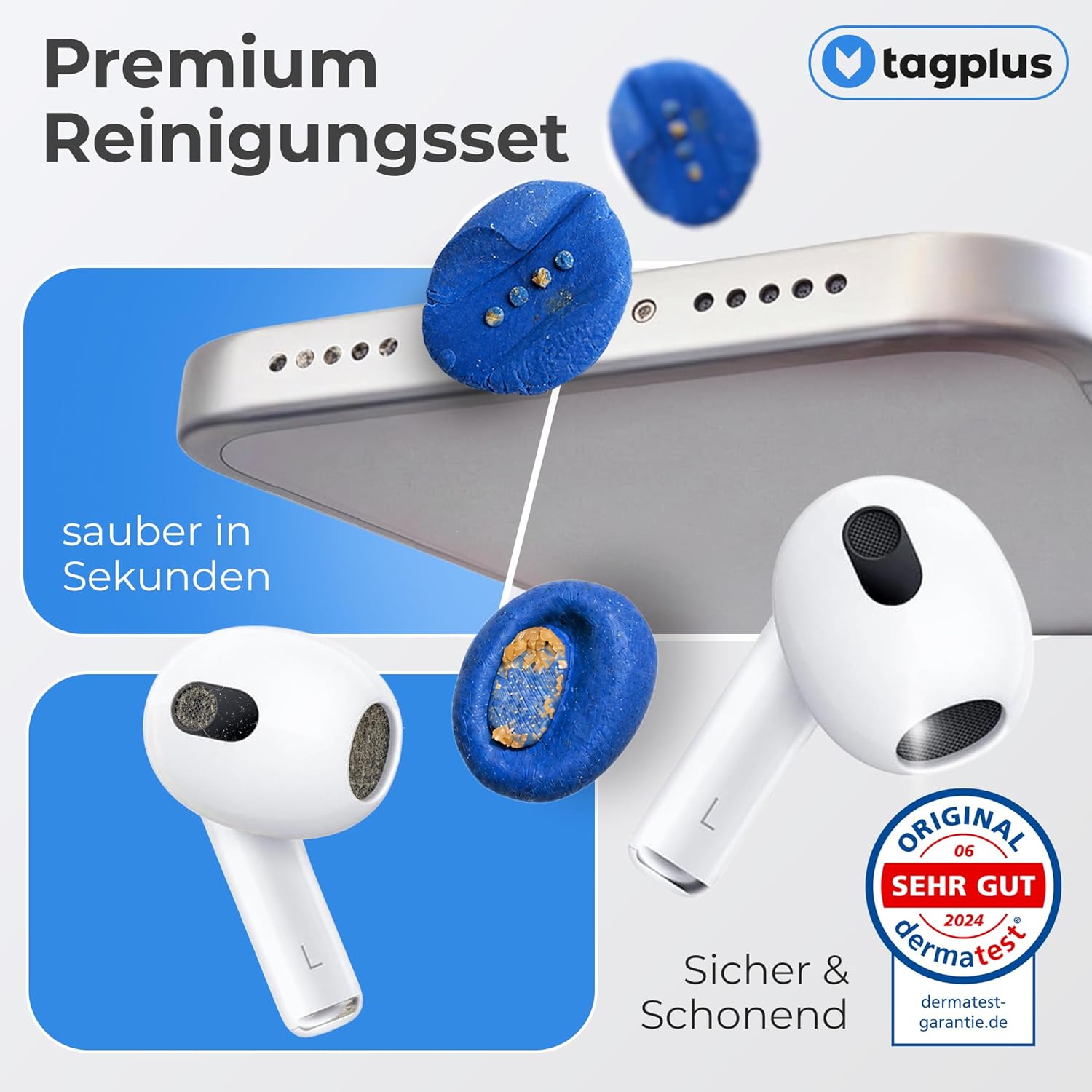 Detalle 2 de tagplus Reinigungsknete Handy & Kopfhörer Set