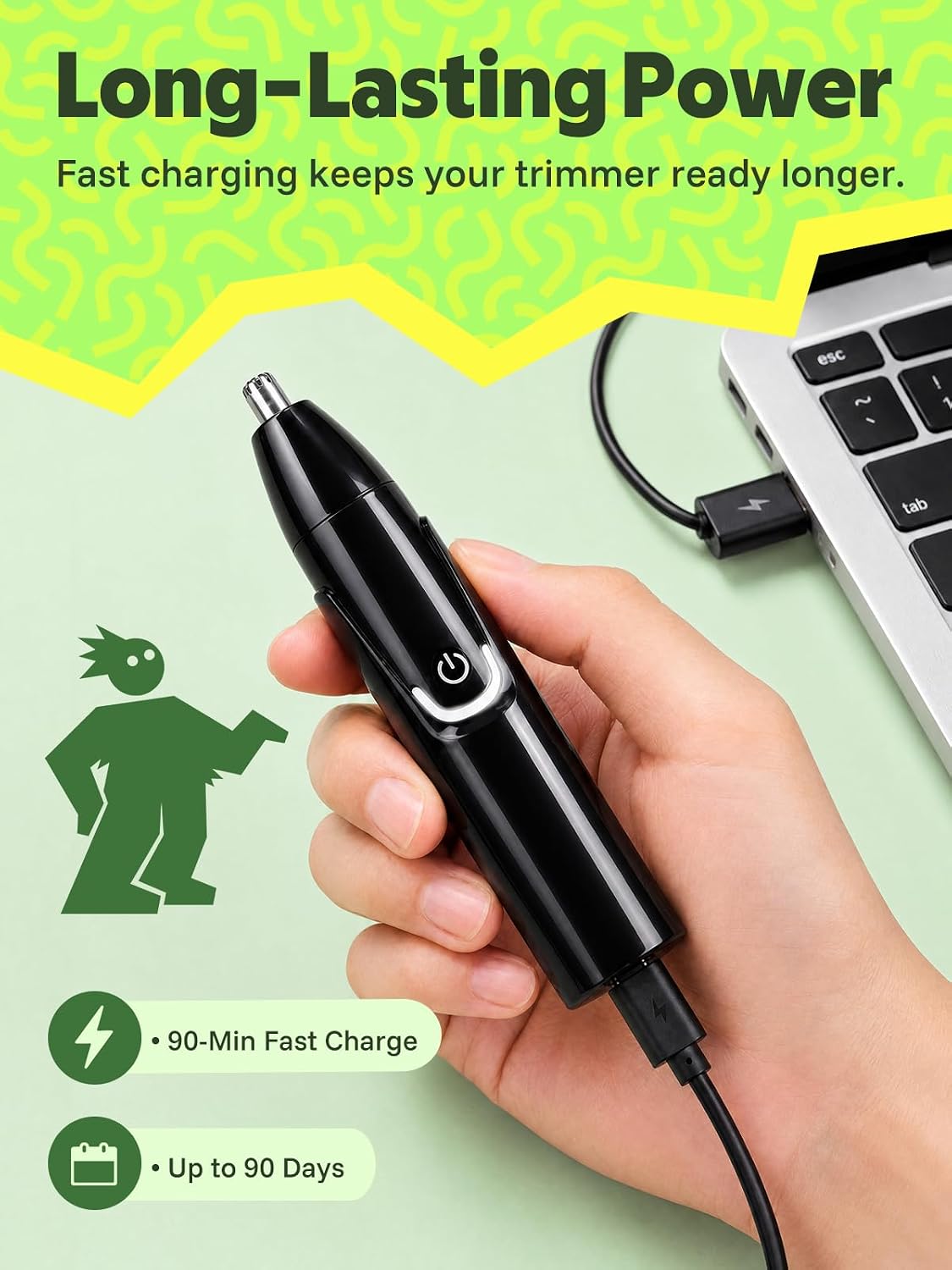 Thumbnail 5 de MANSPOT Nose Hair Trimmer, 90-minute runtime