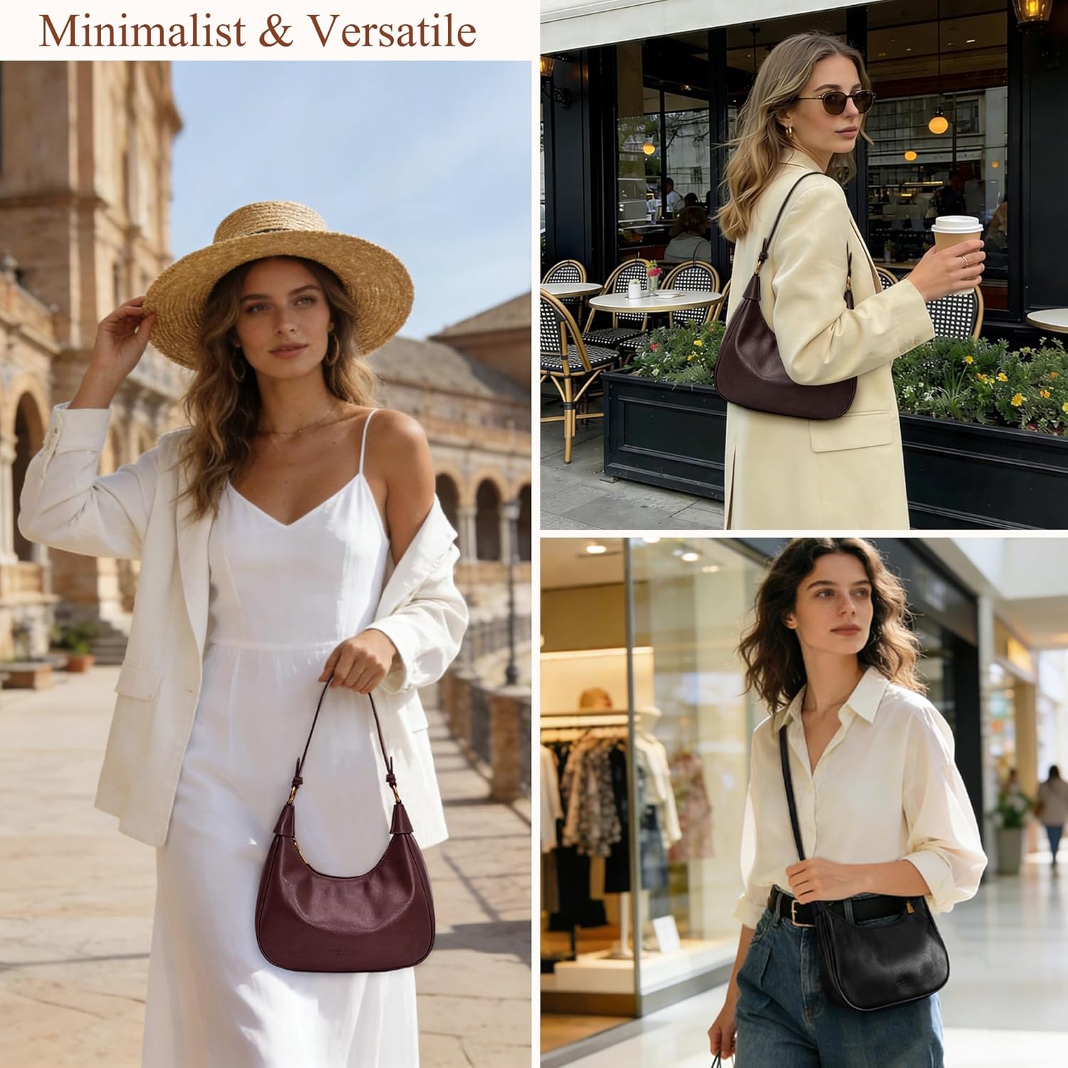 Thumbnail 1 de Mabecol Sac Bandoulière Femme Petit PU – Mini Y2K Rétro, 2 Bandoulières Amovibles