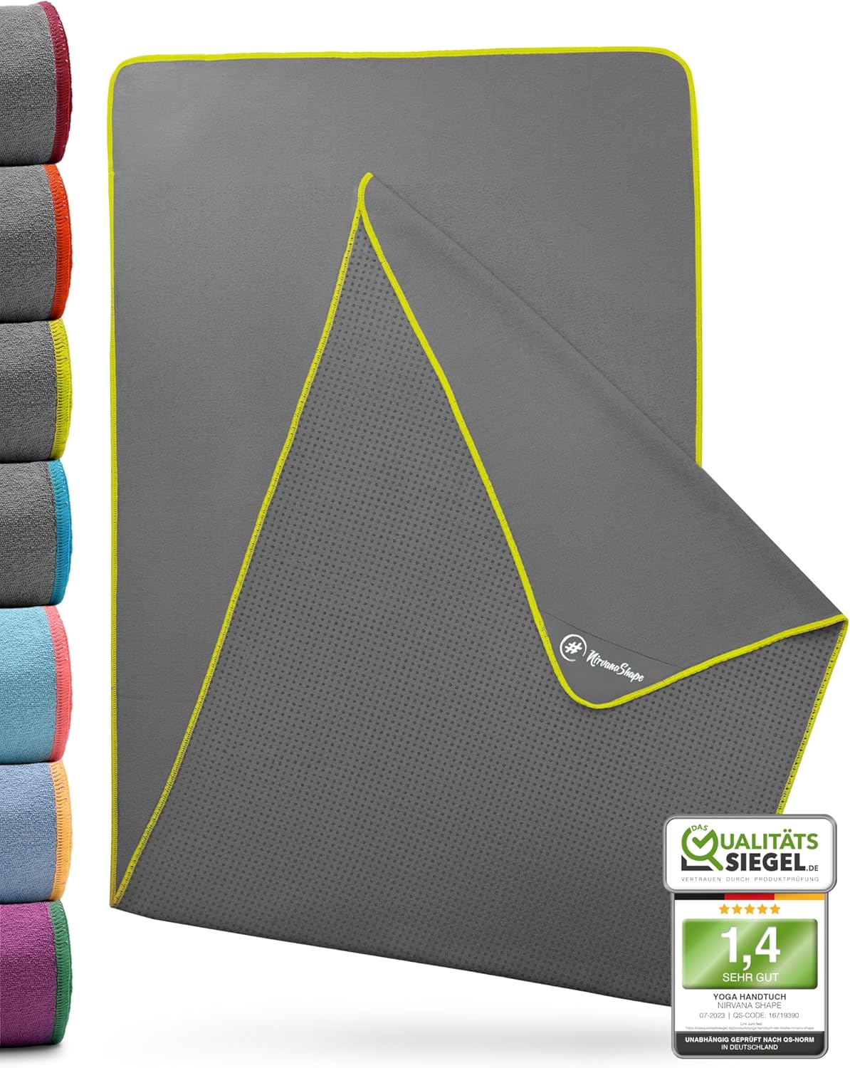 Thumbnail 6 de NirvanaShape Yoga Handtuch rutschfest (Hot Yoga Towel) mit Antirutsch-Noppen – 185 x 63 cm