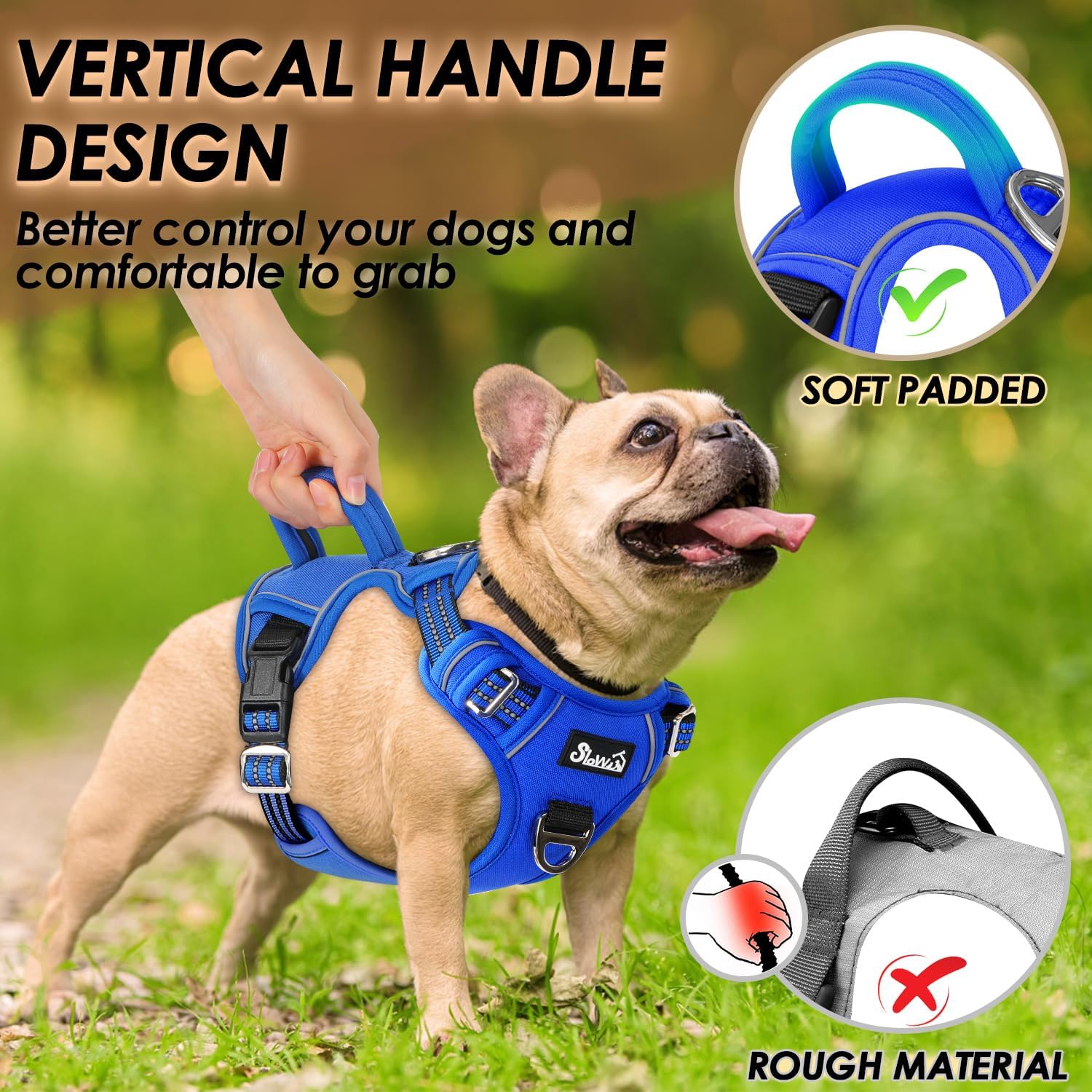 Detalle de Eyein Dog Harness Large Dog – Anti-Pull Adjustable Heavy Duty Vest Harness