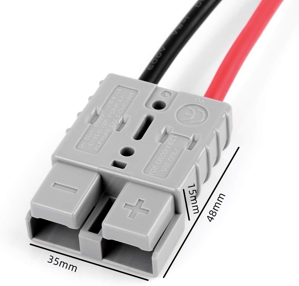Thumbnail 2 de BAITHNA Electric Forklift Charging Adapter: EC5 Female to High-Current Anderson Plug, 12V DC 50A MAX