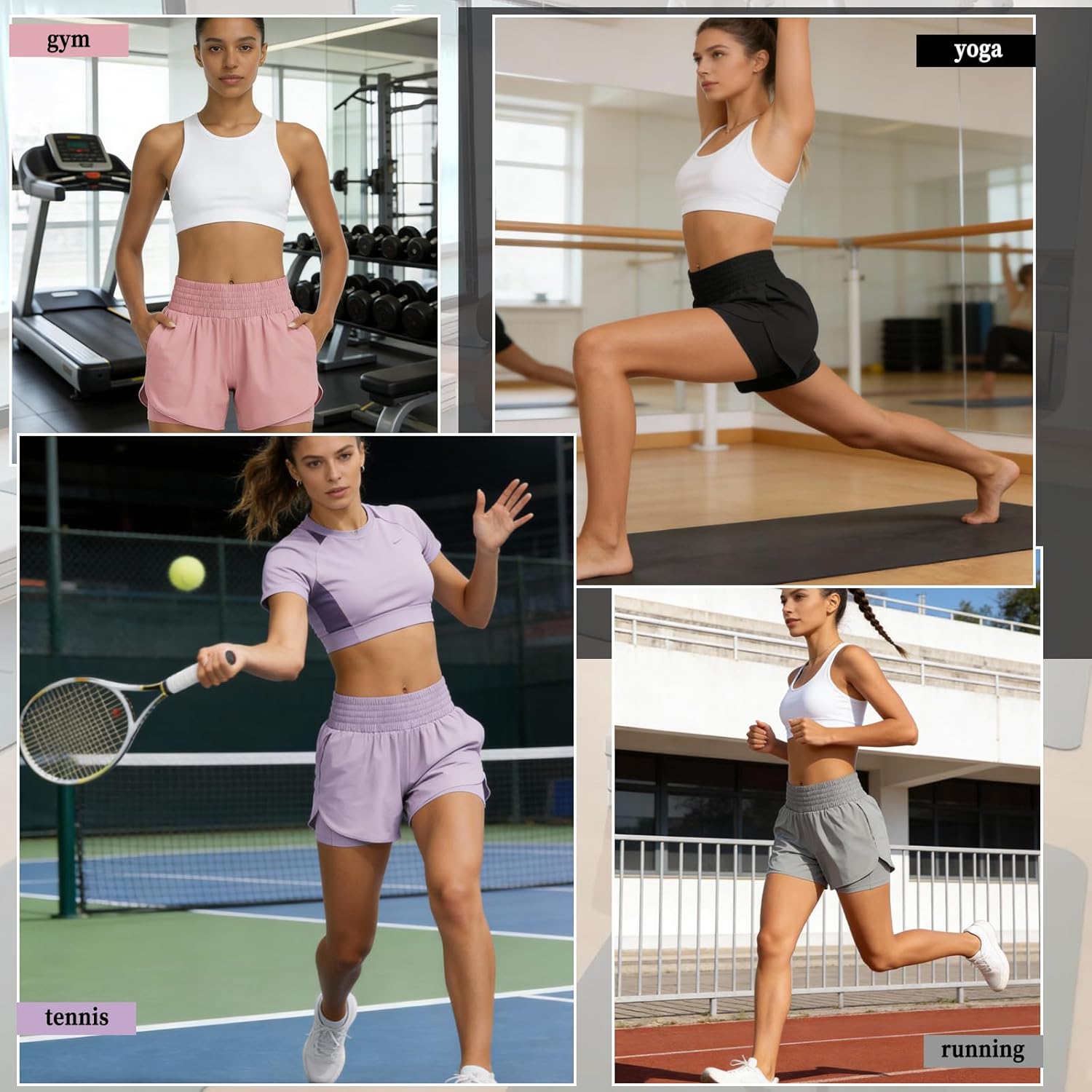 Thumbnail 1 de Gozina Women’s 2-in-1 Running Shorts with Phone Pocket