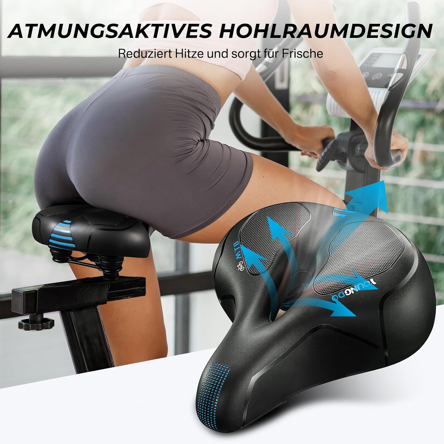 Thumbnail 2 de YOUNGDO Gel-Fahrradsattel: Ergonomischer Komfort mit wasserdichter Abdeckung