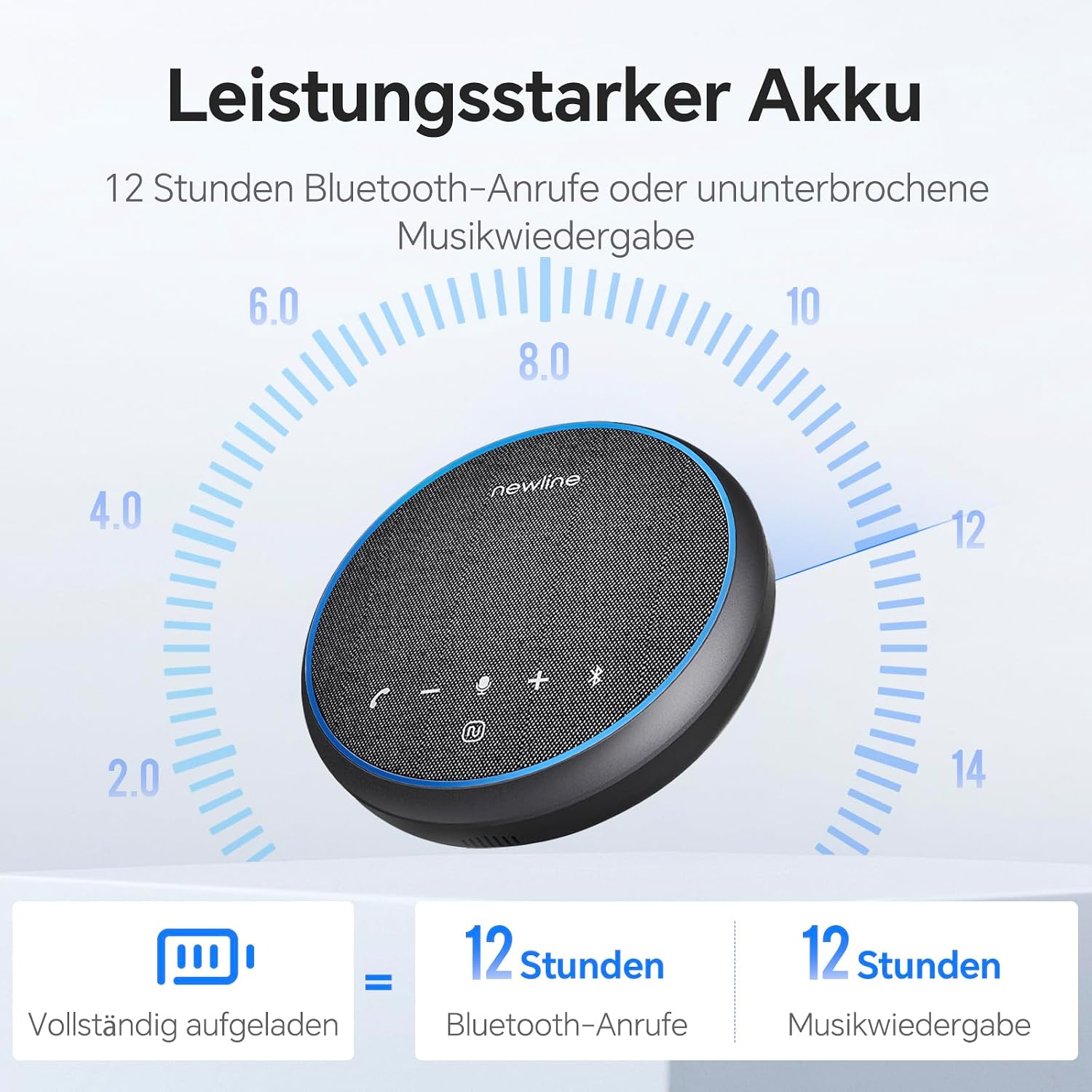 Detalle de N newline Konferenzlautsprecher mit Mikrofon: Bluetooth/USB für PC, 360° Sprachaufnahme & DSP