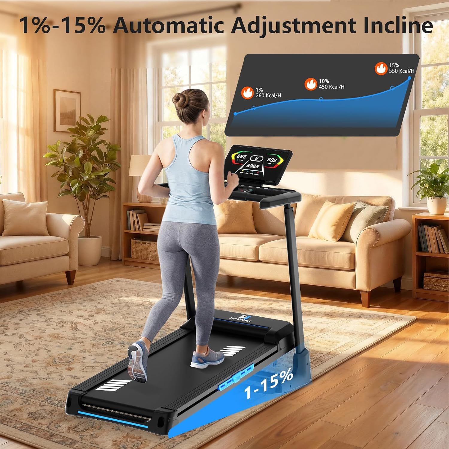 Thumbnail 6 de HOWHAI QK-3026 Treadmill with 15% Auto Incline and 3.5 HP Brushless Motor