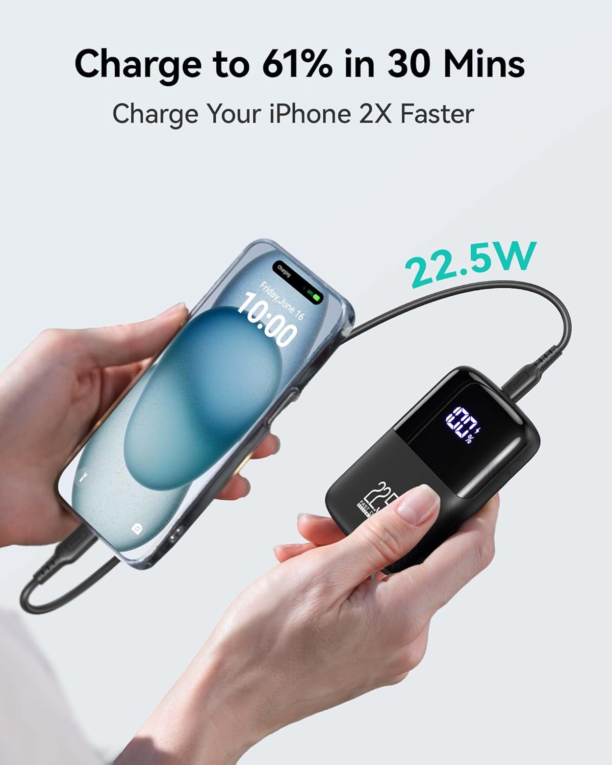 Detalle 2 de INIU Power Bank 10000mAh with 22.5W Fast Charging