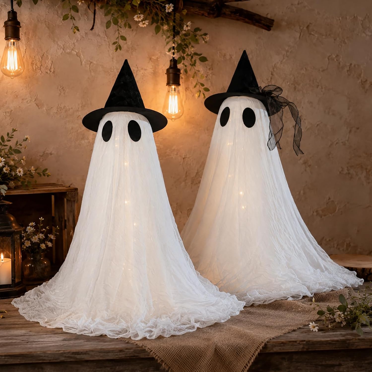 Detalle de CheerBloom CB00052 30-Inch Glowing Ghost Candy Bowl Stand with Remote