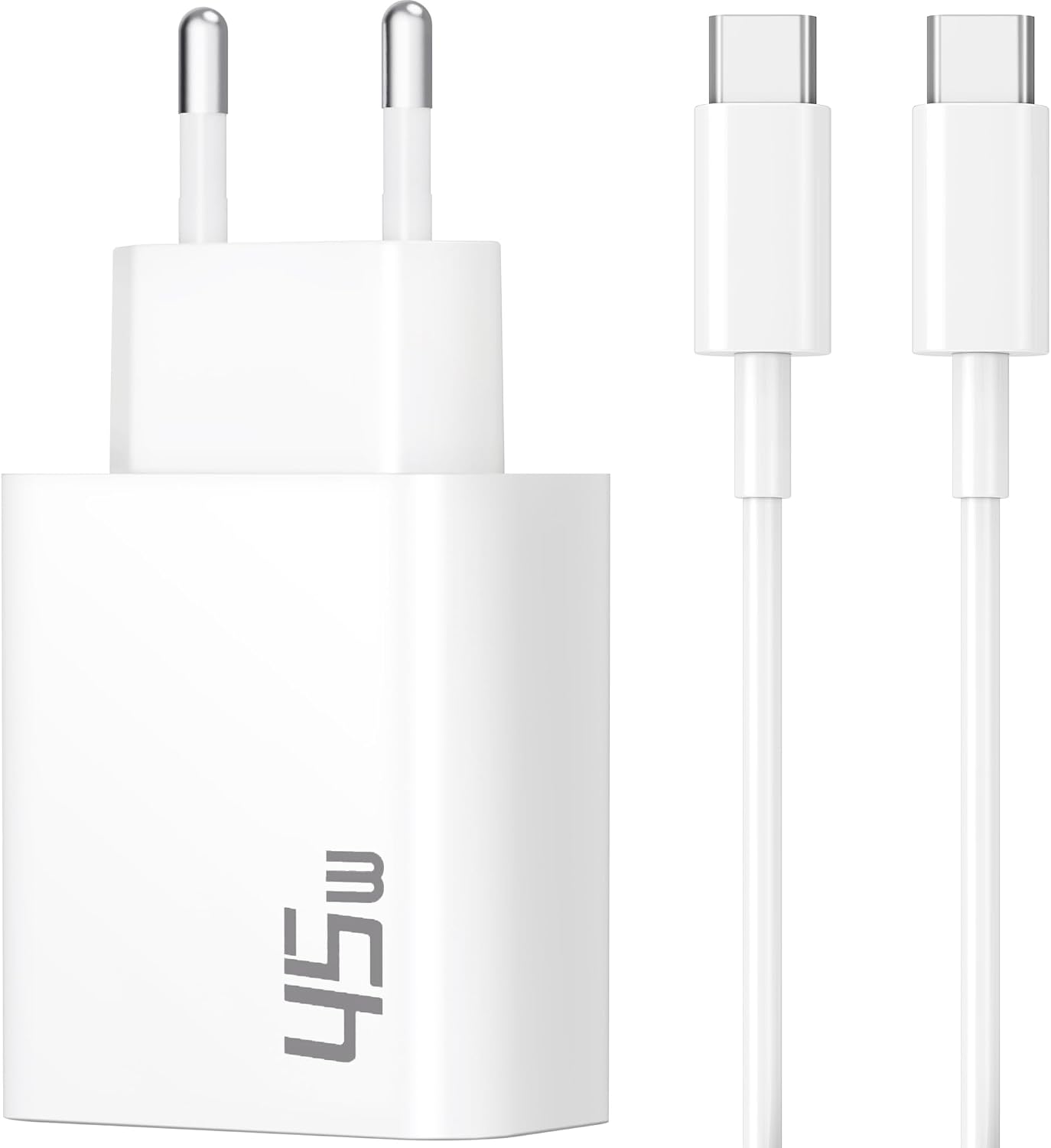 Detalle de Cargador 45W USB‑C GaN con cable 2 m