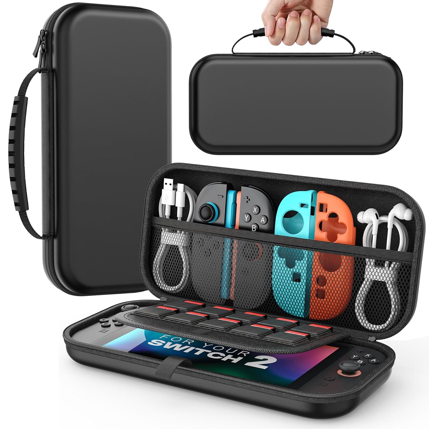 Detalle de MoKo Carrying Case for Switch 2 10-slot