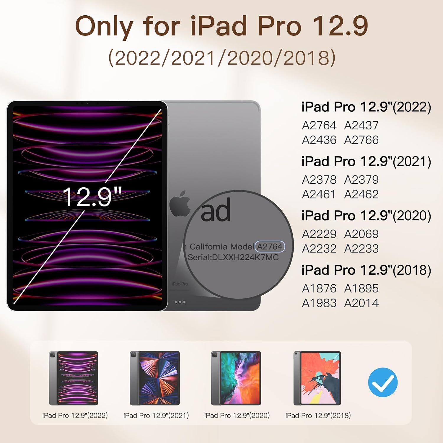 Detalle 2 de JETech Hülle iPad Pro 12,9 Zoll magnetisch