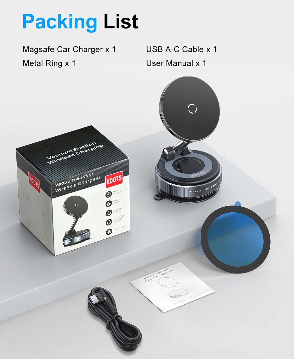Thumbnail 5 de Beeasy MagSafe Car Mount Charger 15W