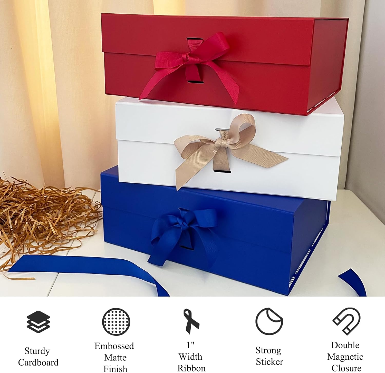 Thumbnail 5 de Tekhoho Scatola Regalo Bianco 33,5×27×12,5 cm