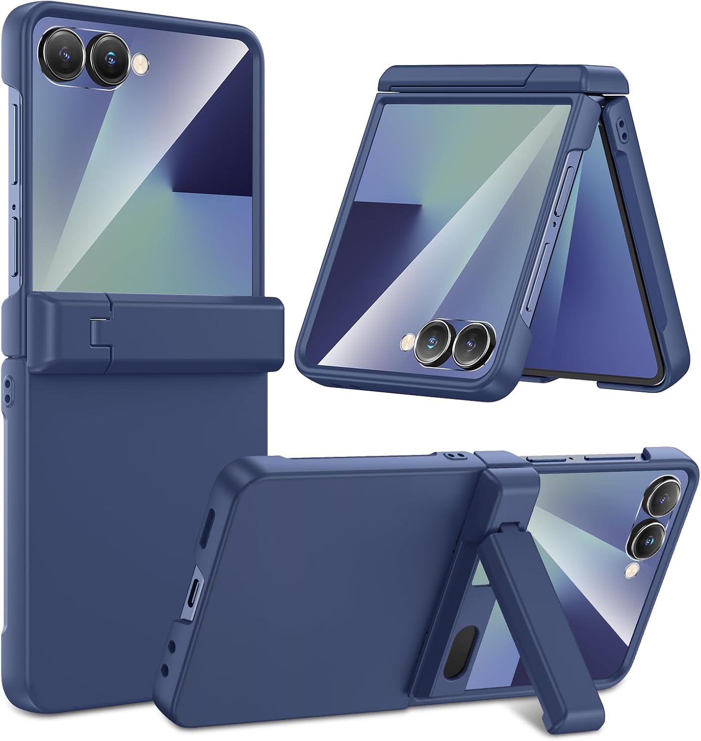 Detalle de HWeggo Case for Samsung Galaxy Z Flip 7 (2025) – Hinged Protection, Built‑in Screen Protector, Blue