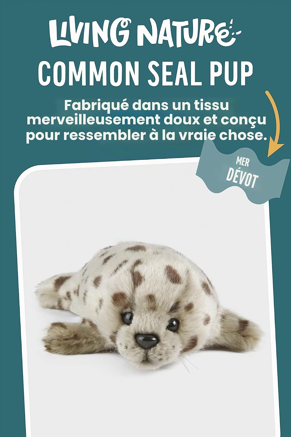Thumbnail 1 de Keycraft Living Nature – Peluche Phoque Commun bébé en peluche doux, 22 cm