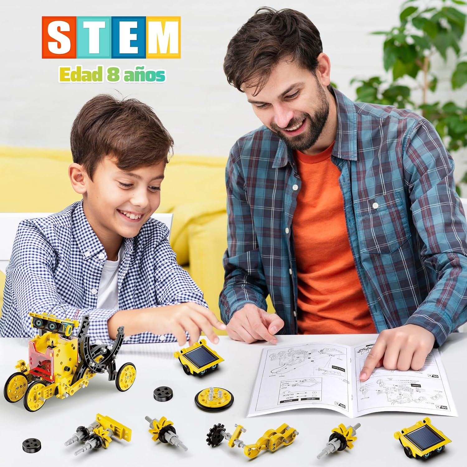 Detalle de Hot Bee Solar Roboter Kinder – Solarbetriebenes Ingenieurs-Abenteuer für 8–12 Jahre
