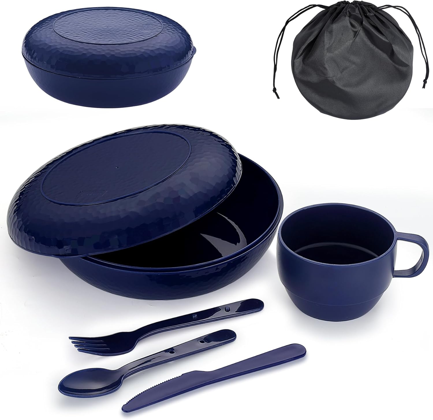 Detalle de Evanda CK.E.PP campingservies: 7-delige set met kom, bord en draagtas