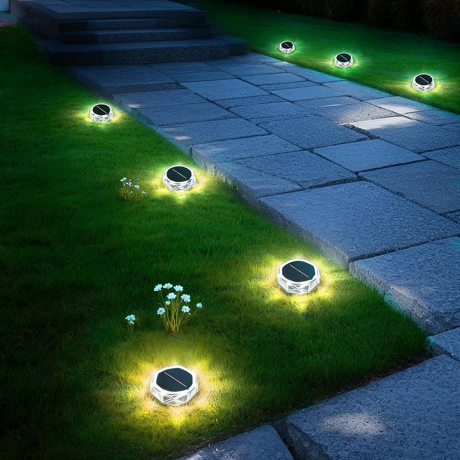 Thumbnail 5 de Hqynss Solar Ground Lights 6 pack