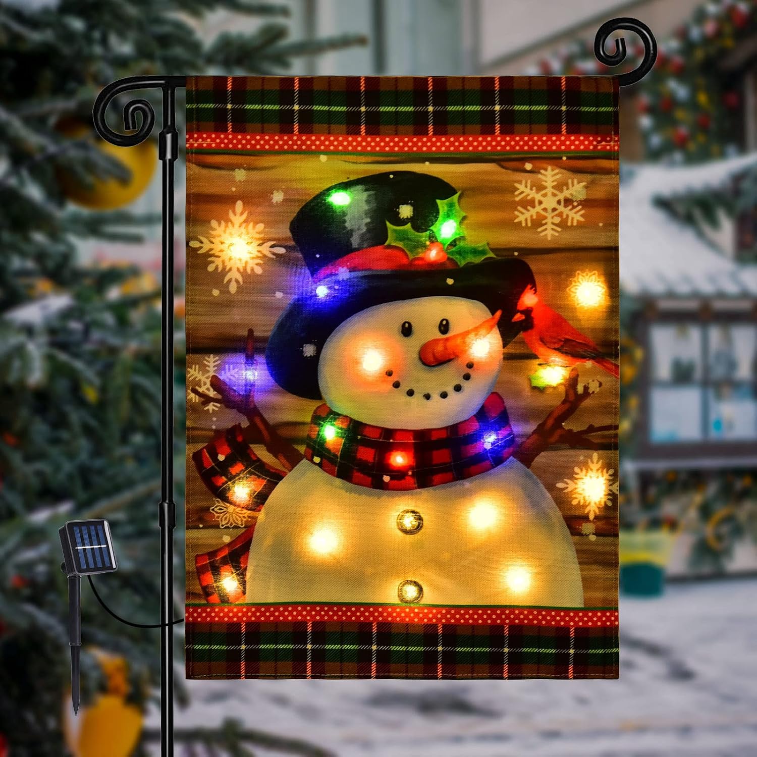 Detalle de Christmas Snowman Garden Flag 12 x 18 in