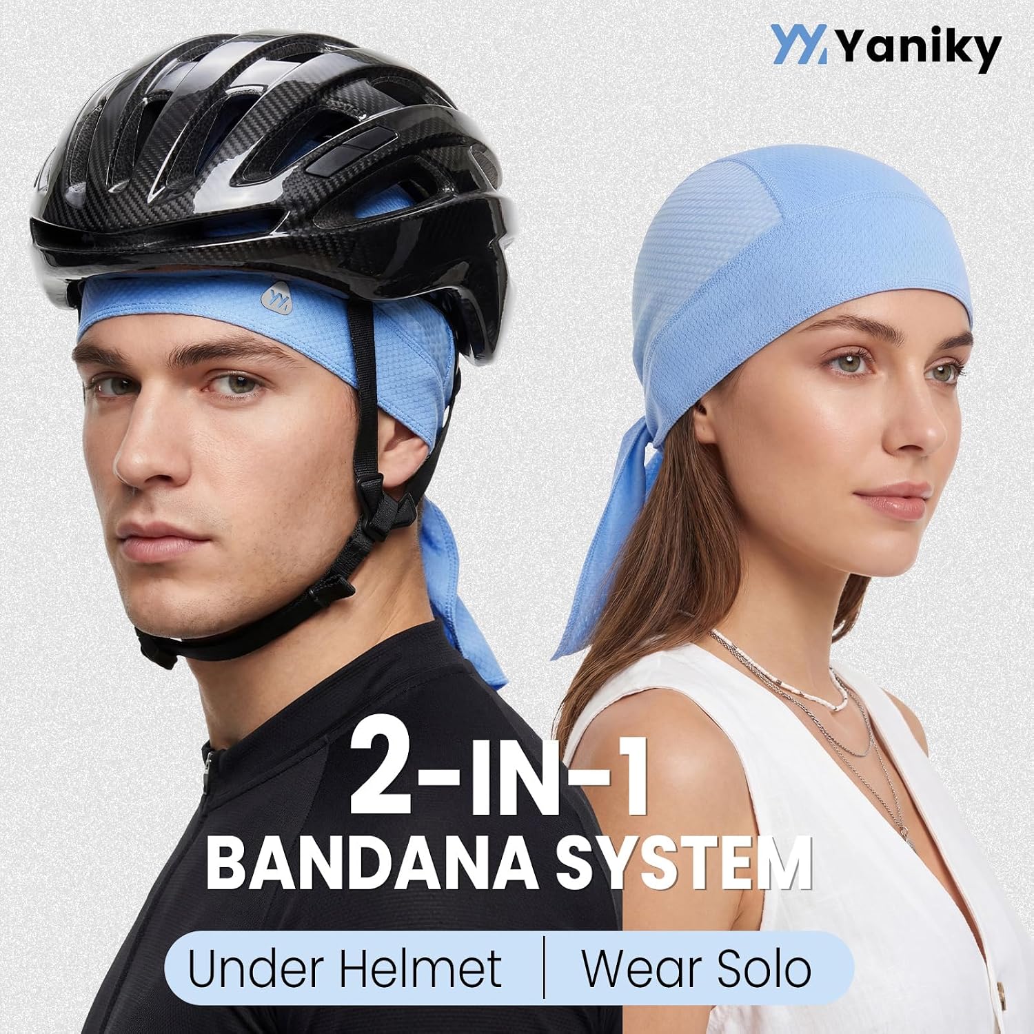 Detalle 2 de YANIKY Bandana sportiva con protezione per il collo UPF 50+ – confezione multipla