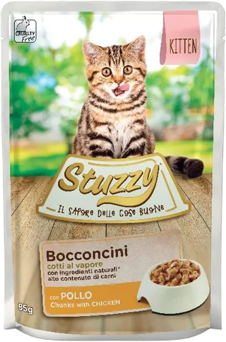 Thumbnail 4 de Stuzzy Cibo Umido per Gattini al Pollo in Bocconcini – 24 Bustine da 85 g