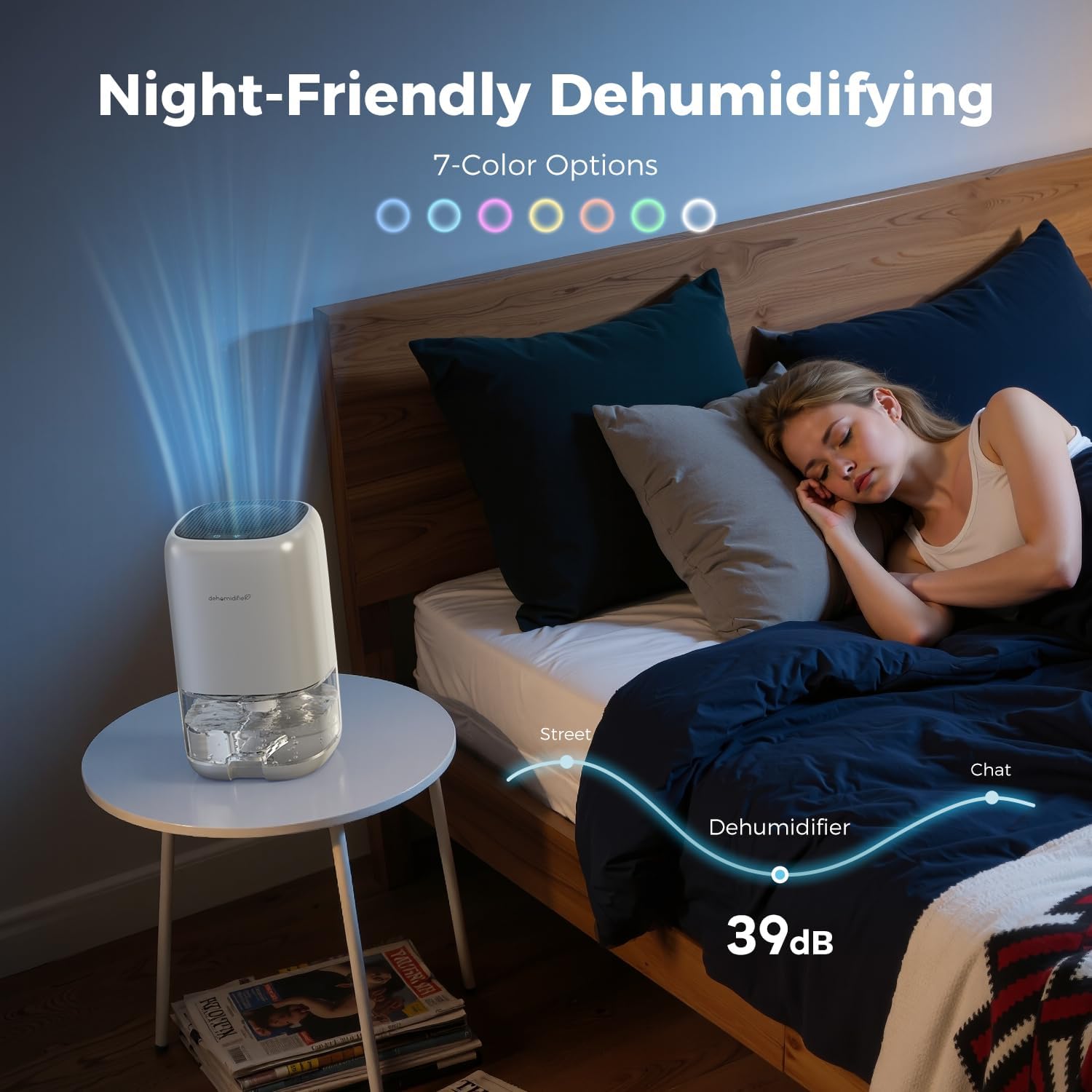 Thumbnail 5 de AROEVE 1000ml Portable Dehumidifier with Auto Defrost and 39 dB Quiet Operation