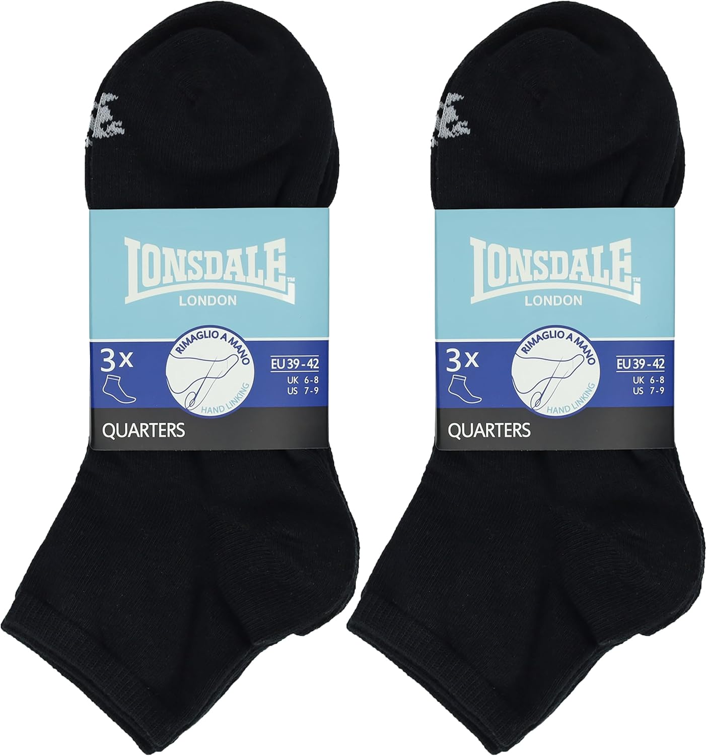Thumbnail 1 de Lonsdale 6 paia calzini corti quarter in cotone traspirante (uomo/donna)