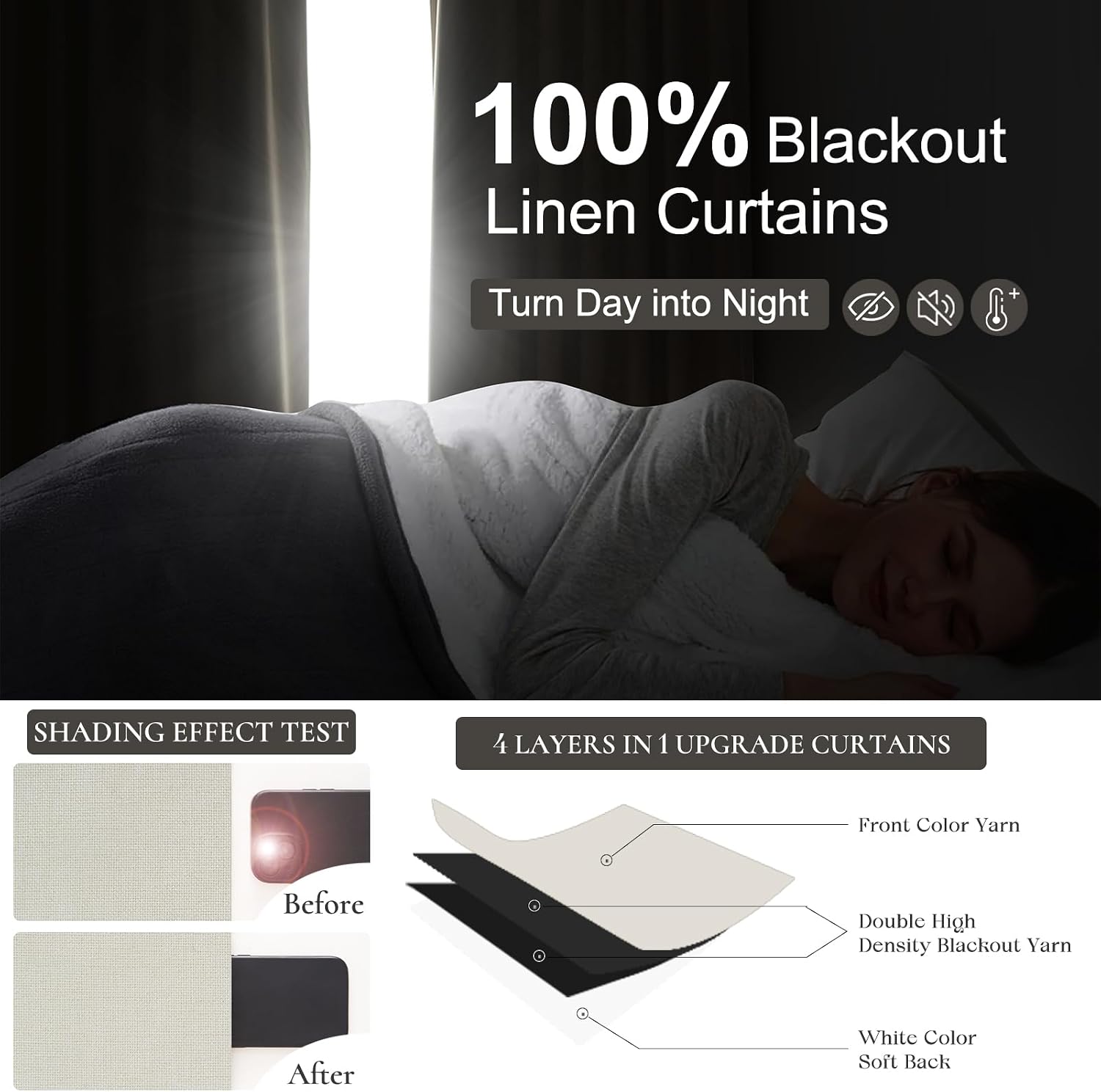 Thumbnail 1 de QJmydeco Blackout Curtains 84 Inches