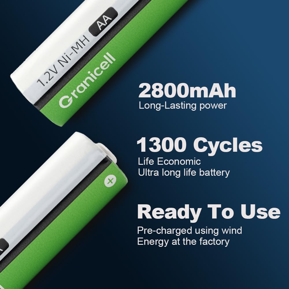 Detalle 2 de Granicell AA Rechargeable 2800 mAh Pack of 8