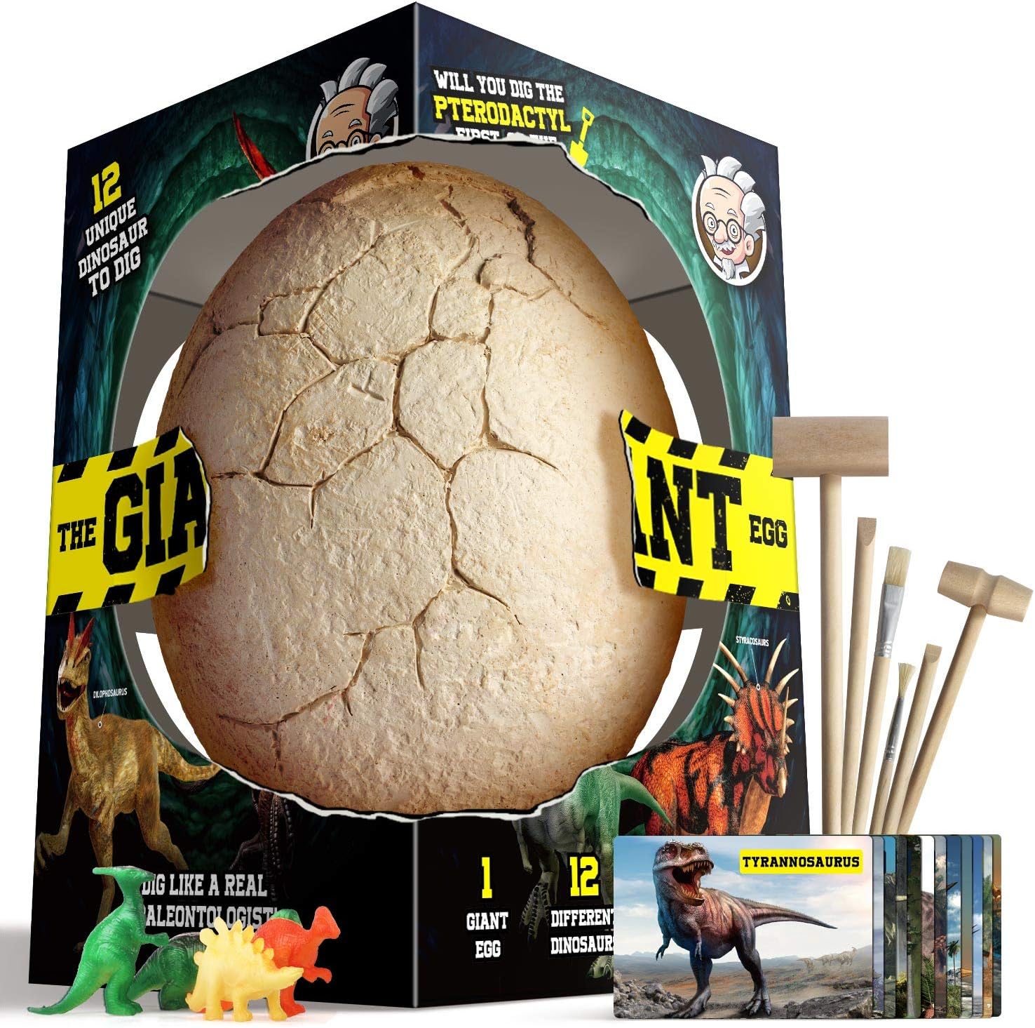 Detalle de Dr. Daz Dinosaurier Ausgrabung Groß Ei – Dino-Eier-Ausgrabungsset für Kinder ab 6 Jahren