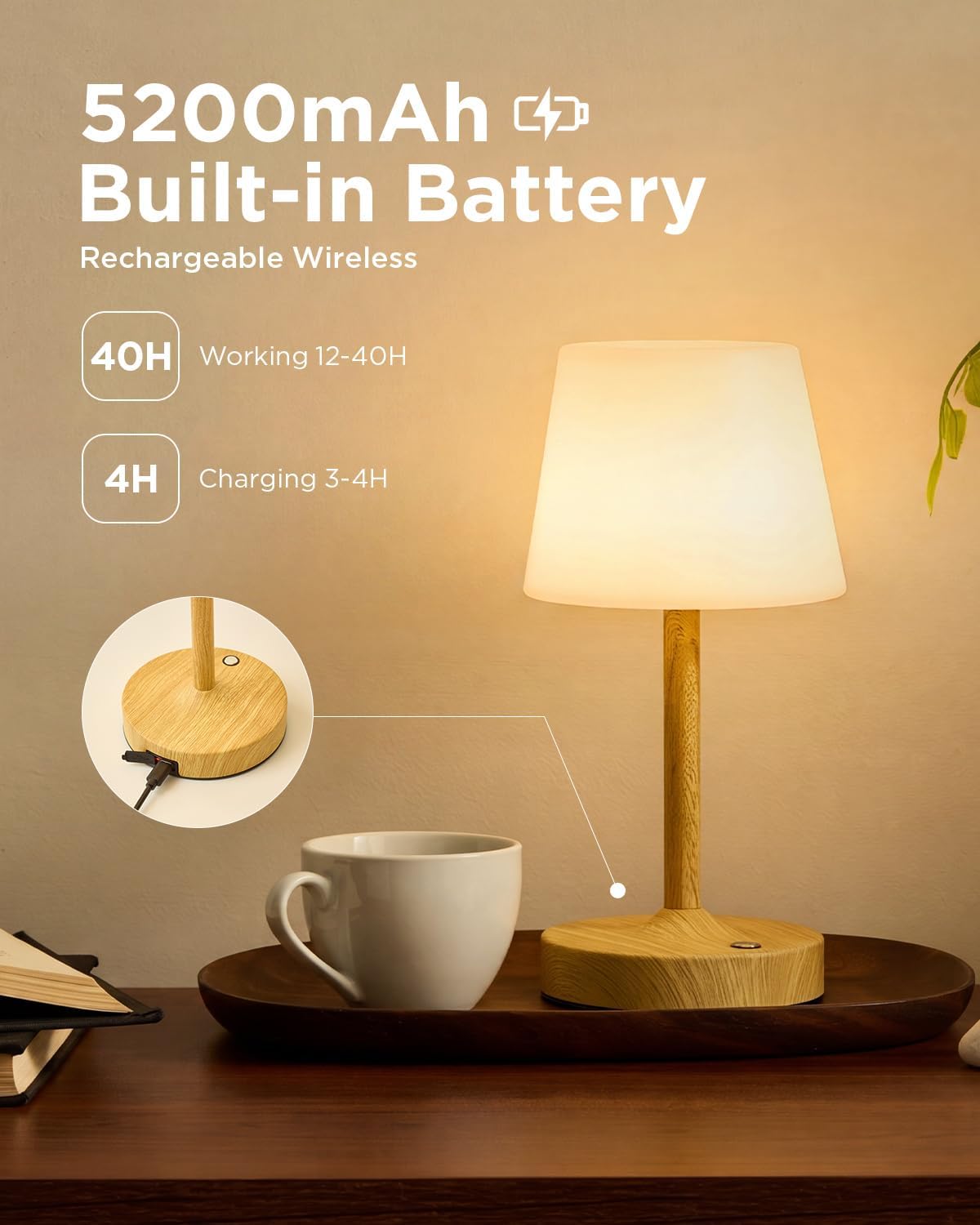 Detalle 2 de Cordless Shower Lamp with IP65 Protection