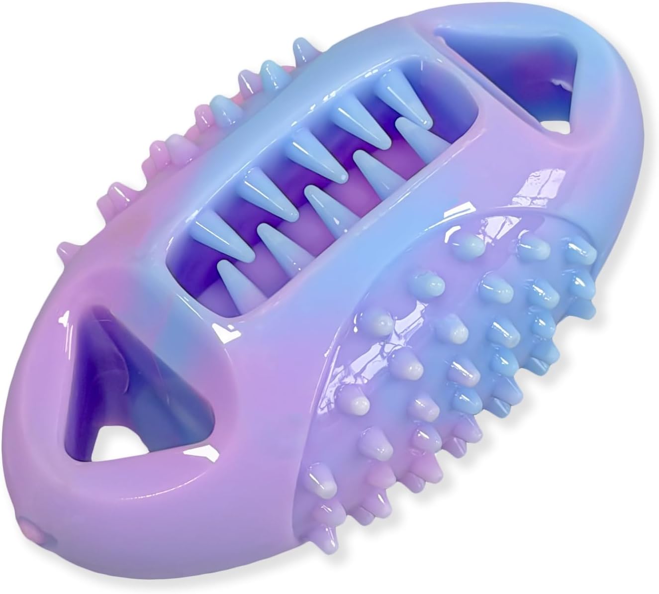 Detalle de ETIALURE Pink Puppy Teething Toys: Oval Rubber Chew & Treat Dispenser for Small Dogs