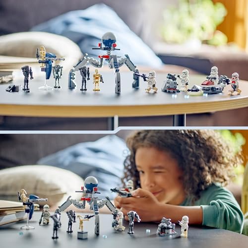 Thumbnail 8 de LEGO 75372 Star Wars Pack de Combat Clone Troopers et Droïdes – Aventurez-vous avec le Speeder Bike