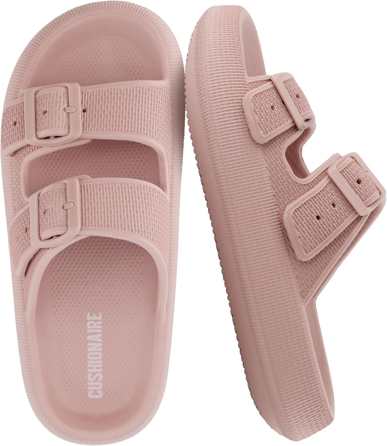 Detalle de CUSHIONAIRE Fame Pillow Recovery Sandals for Women: Adjustable, Waterproof EVA Cloud Slides