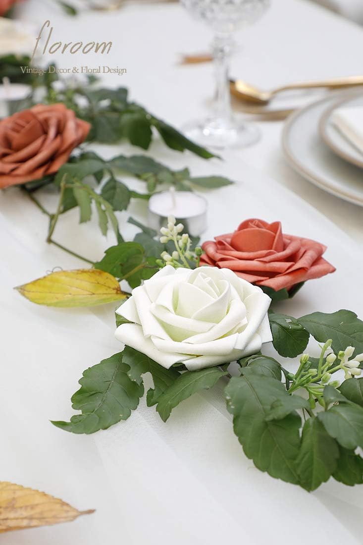 Detalle 2 de Floroom 25pcs Ivory Foam Roses bouquet DIY